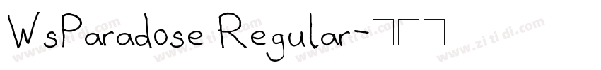 WsParadose Regular字体转换
